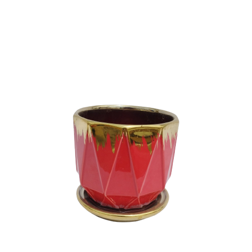 Chinese Red Diamond Pot